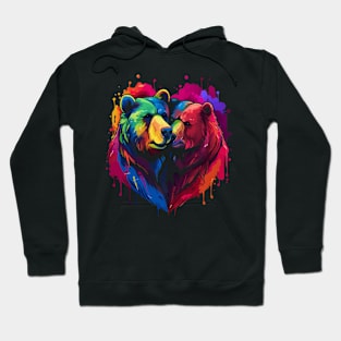 Grizzly Bear Couple Valentine Hoodie